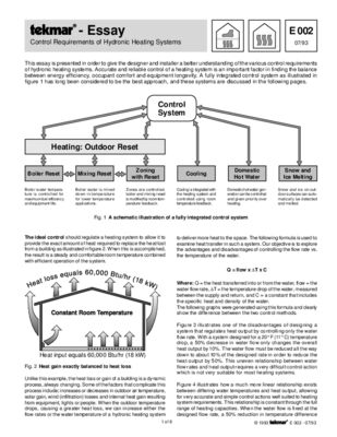 White Paper - Hydronic Requirements (Jul 1993 - Present)